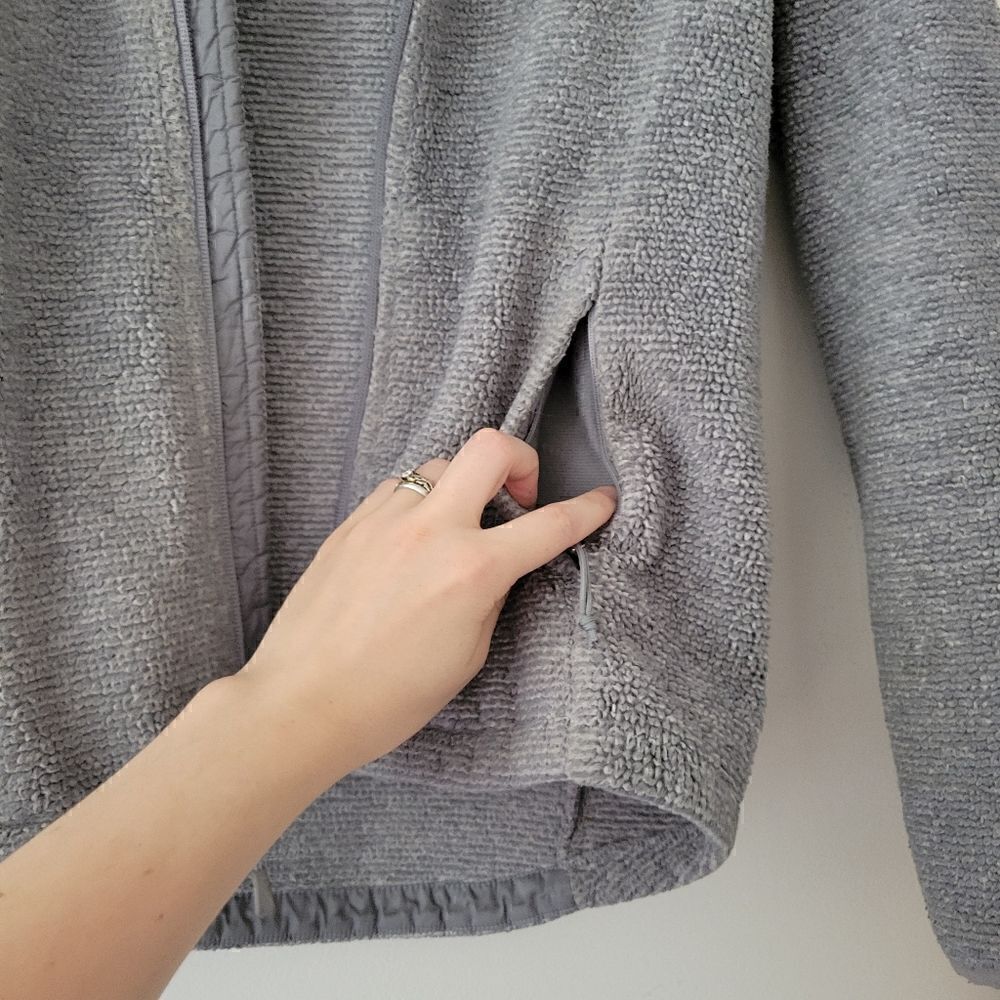 North Face Gray Zip Up Fleece Small - Picture 12 of 15